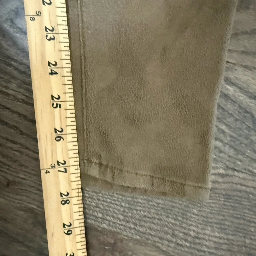 Mother‎ The Looker Faux Suede Skinny Jeans Crackle Tan Low Rise 31 Stretchy